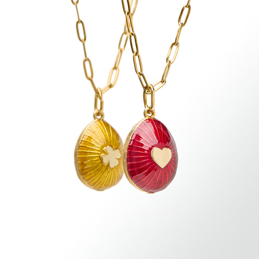 EGG PENDANT RED/YELLOW