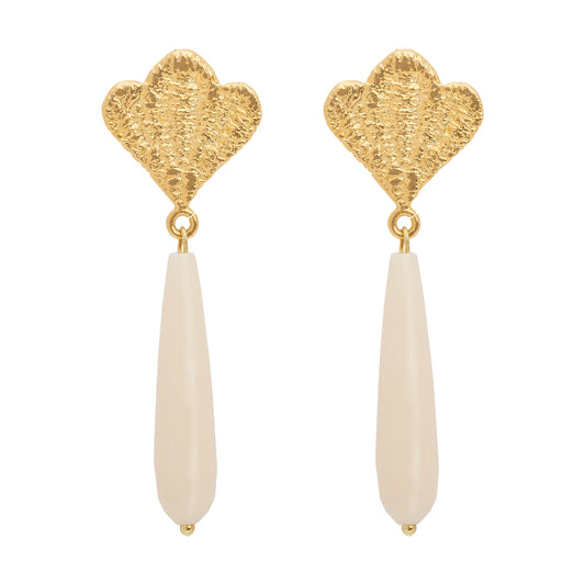 AURA EARRINGS IVORY