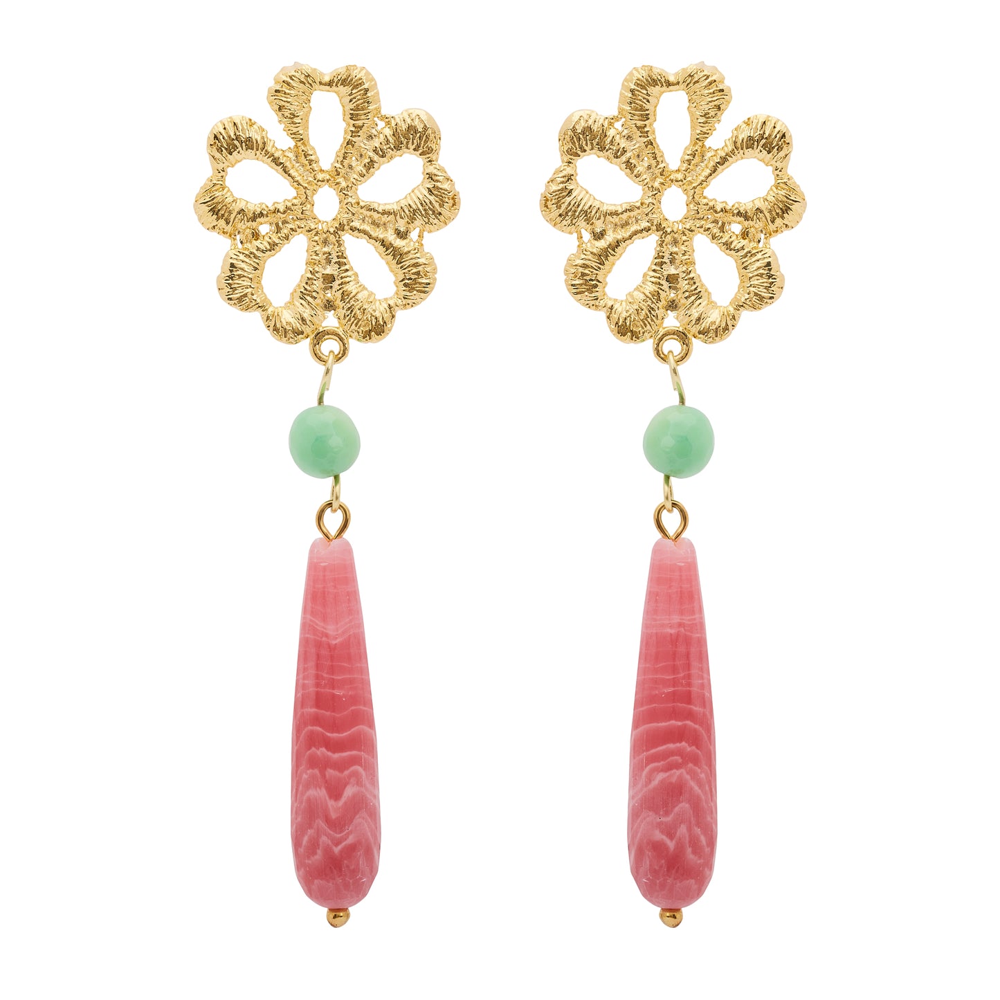 DAHLIA EARRINGS CORAL