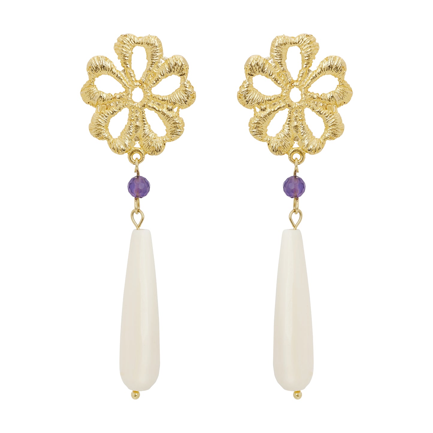 DAHLIA EARRINGS IVORY