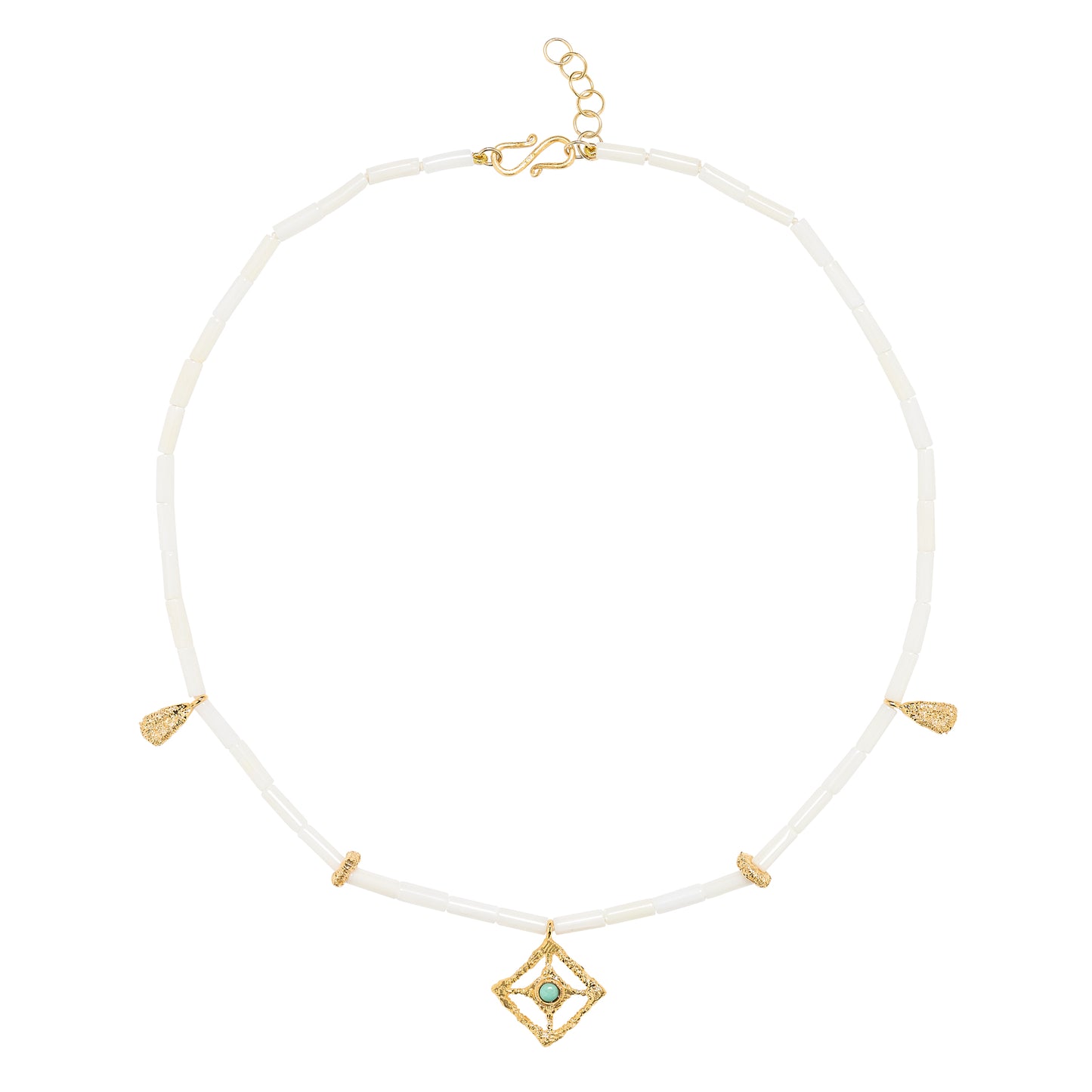MIRA NECKLACE NATURAL CORAL,TURQUOISE