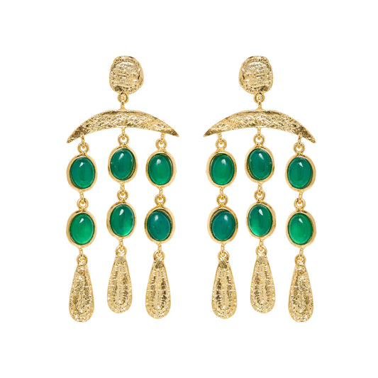 FIORELLA EARRINGS GREEN ONYX