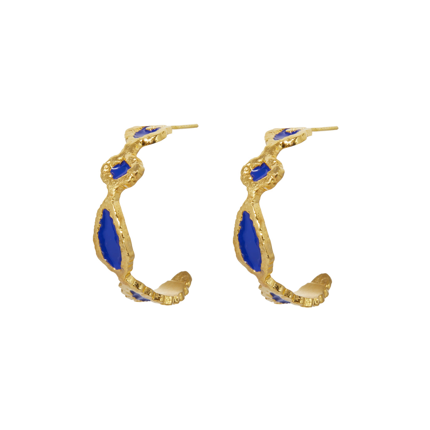 AILEEN EARRINGS BLUE ENAMEL