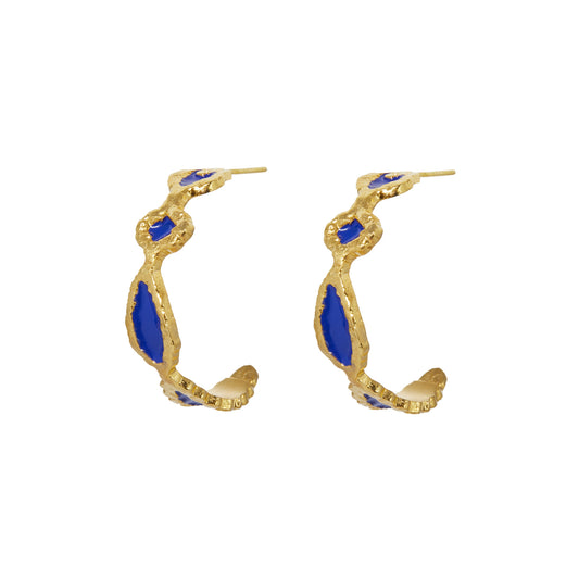 AILEEN EARRINGS BLUE ENAMEL