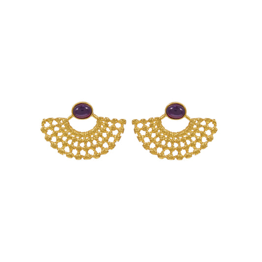 Lydia earrings goldplated amethyst