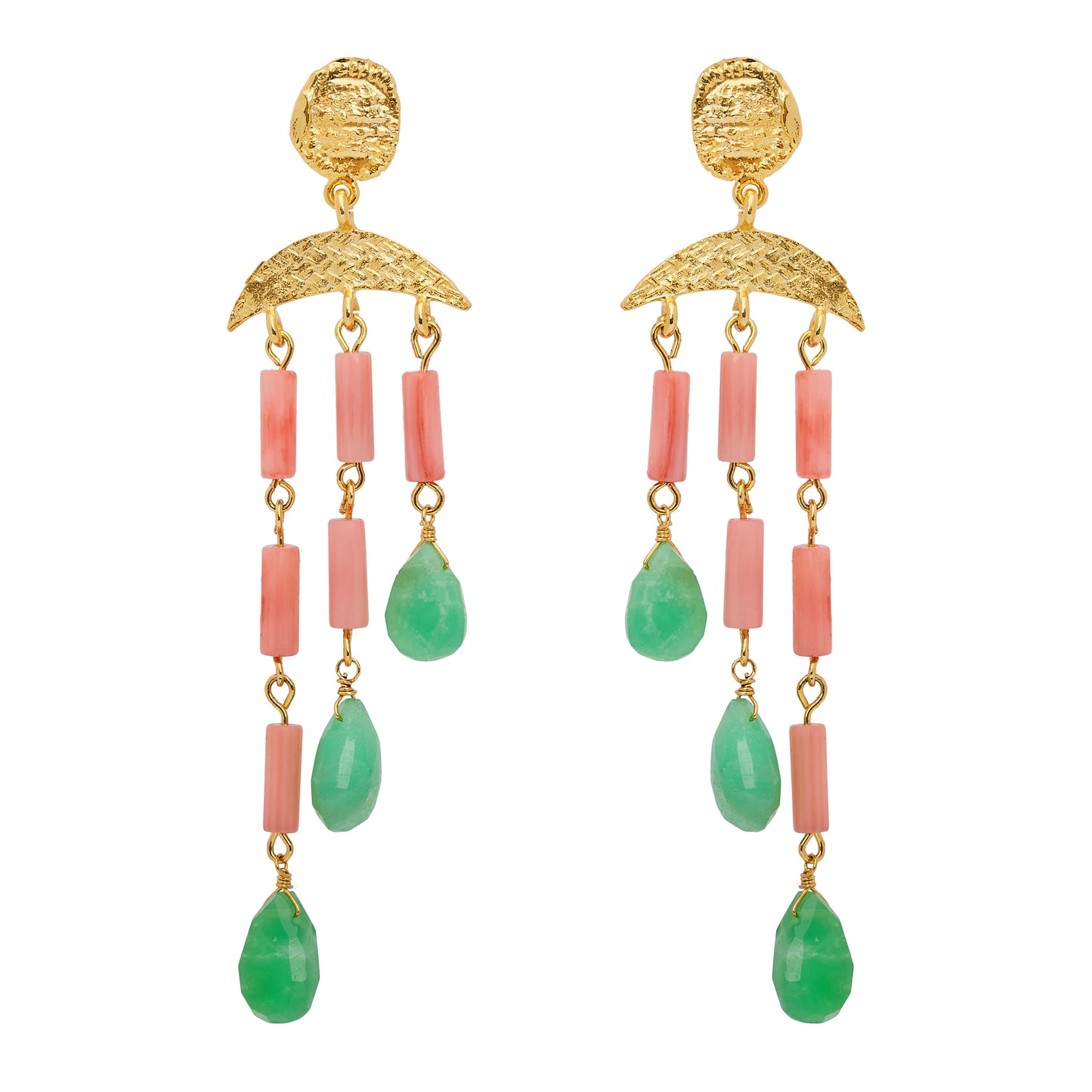 FLORINE EARRINGS CHRYSOPRASE