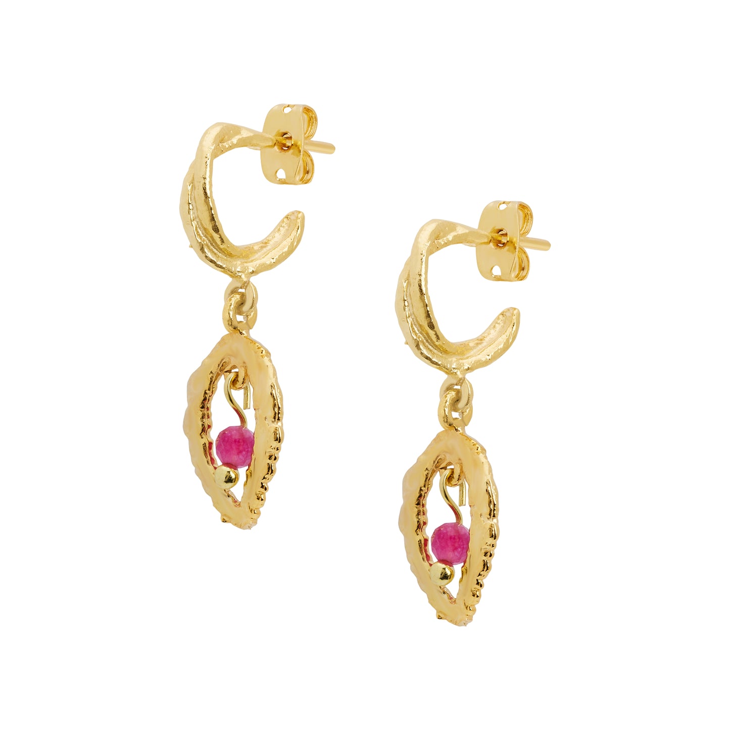 ZINNI HOOPS RED