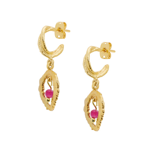 ZINNI HOOPS RED