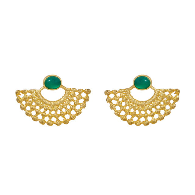 LYDIA EARRINGS GREEN ONYX