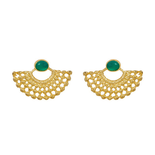 LYDIA EARRINGS GREEN ONYX