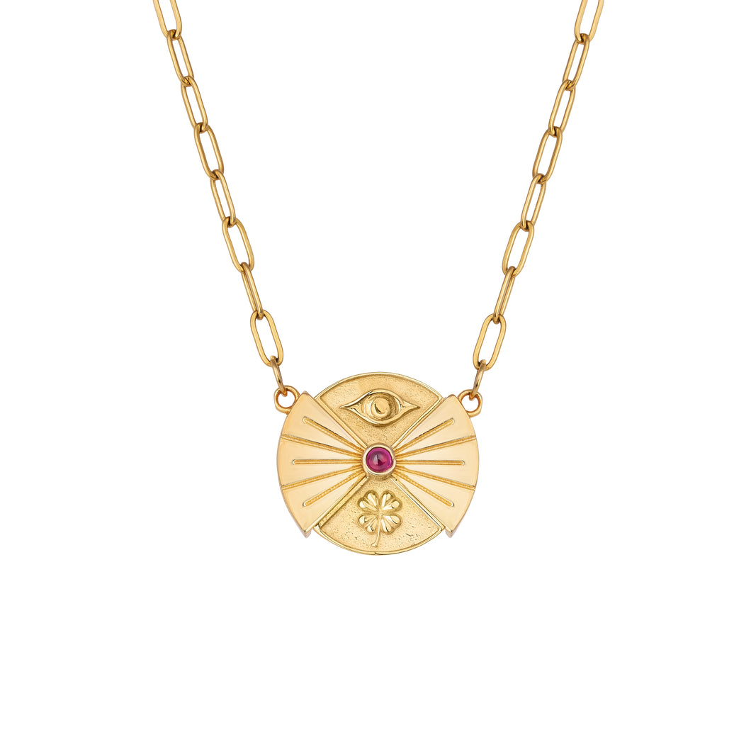 LUCKY SPIN XXV NECKLACE-RED