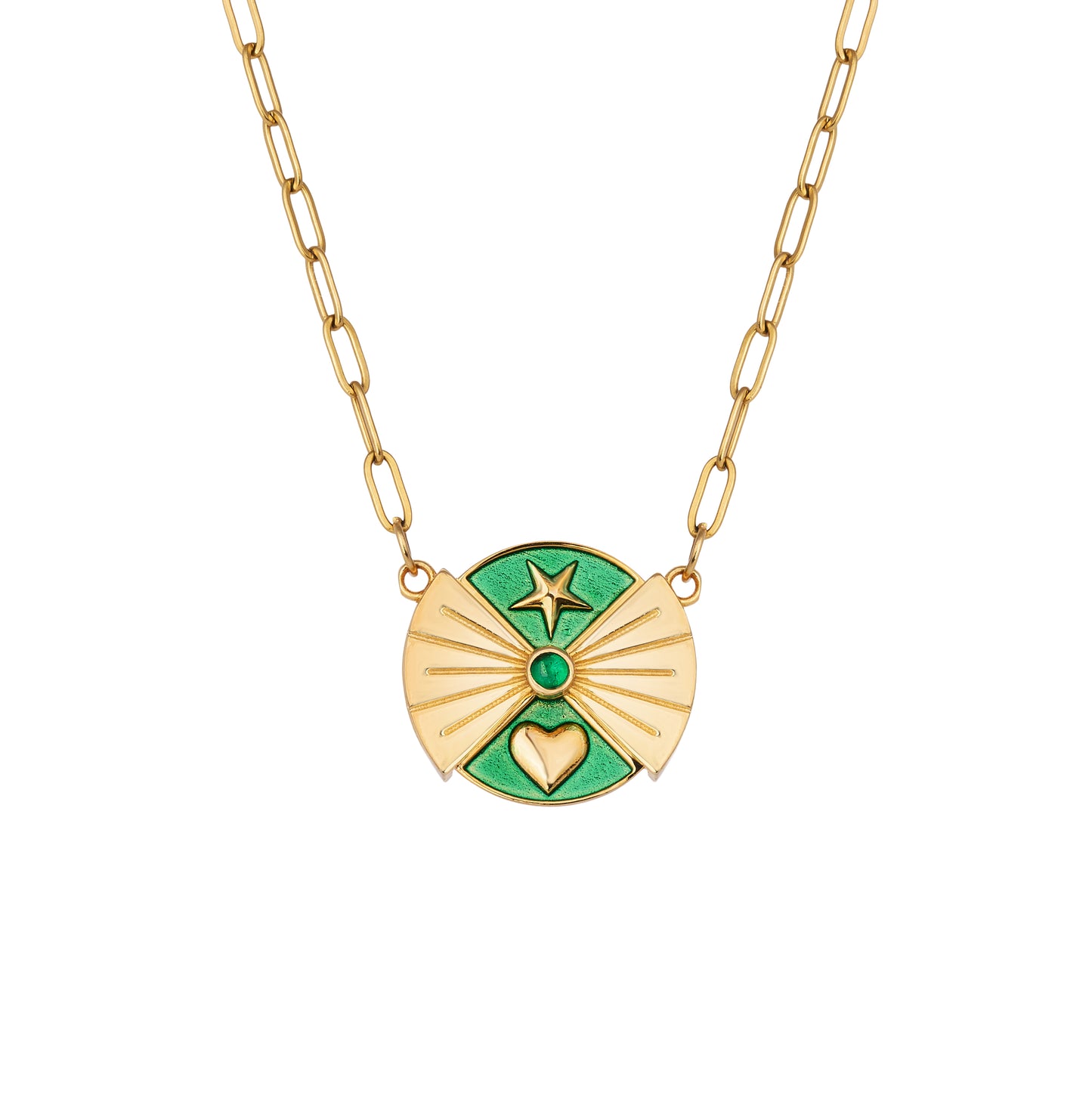 LUCKY SPIN XXV NECKLACE-GREEN