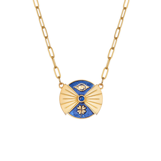 LUCKY SPIN XXV NECKLACE -BLUE