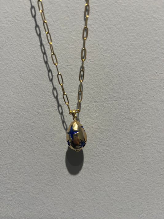 Blue Moon Egg Pendant