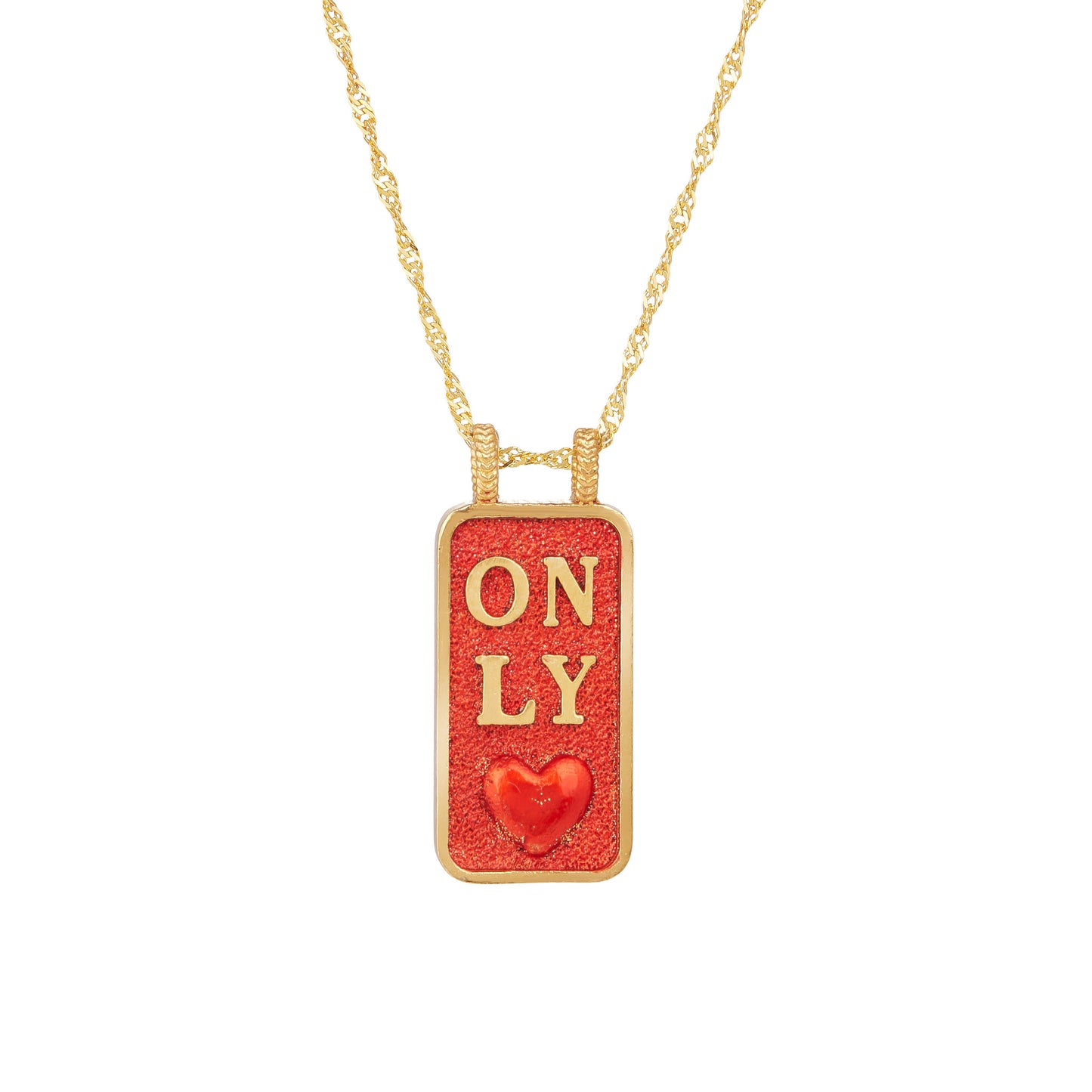 ONLY LOVE RED NECKLACE