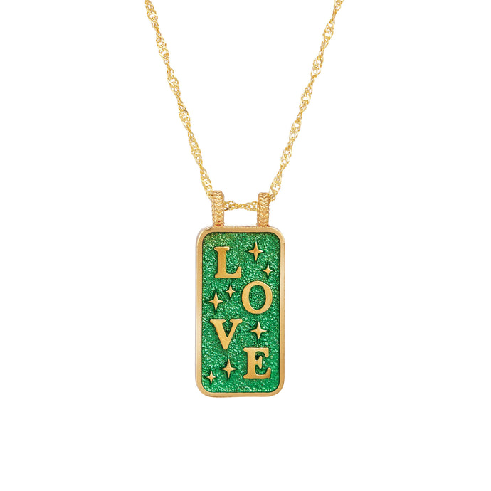 AMOUR TOUJOURS GREEN NECKLACE