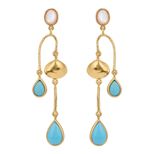 OCEANA EARRINGS IN TURQUOISE