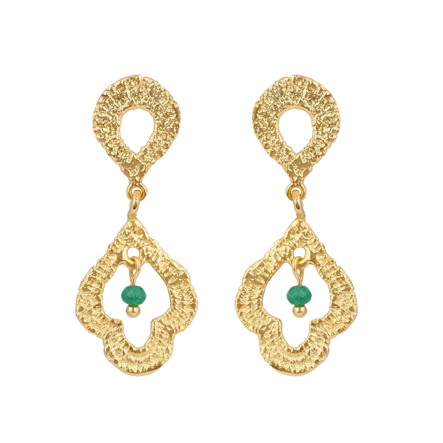 SIA EARRINGS WITH GREEN ONYX