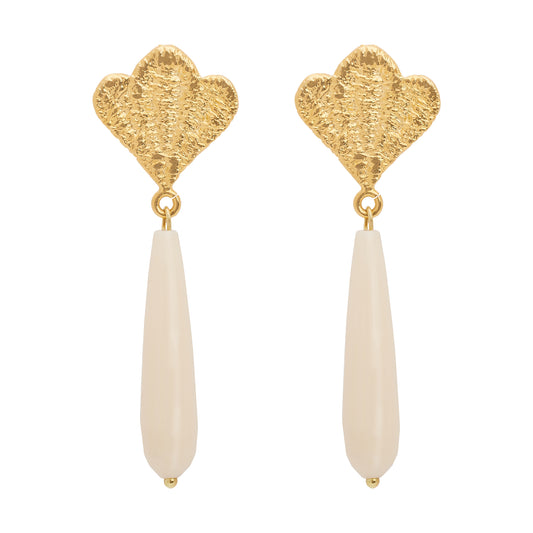 AURA EARRINGS IVORY