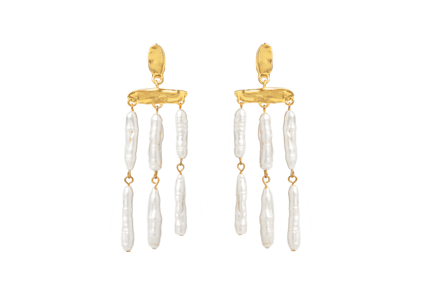 CECILE GOLD - PEARL EARRINGS