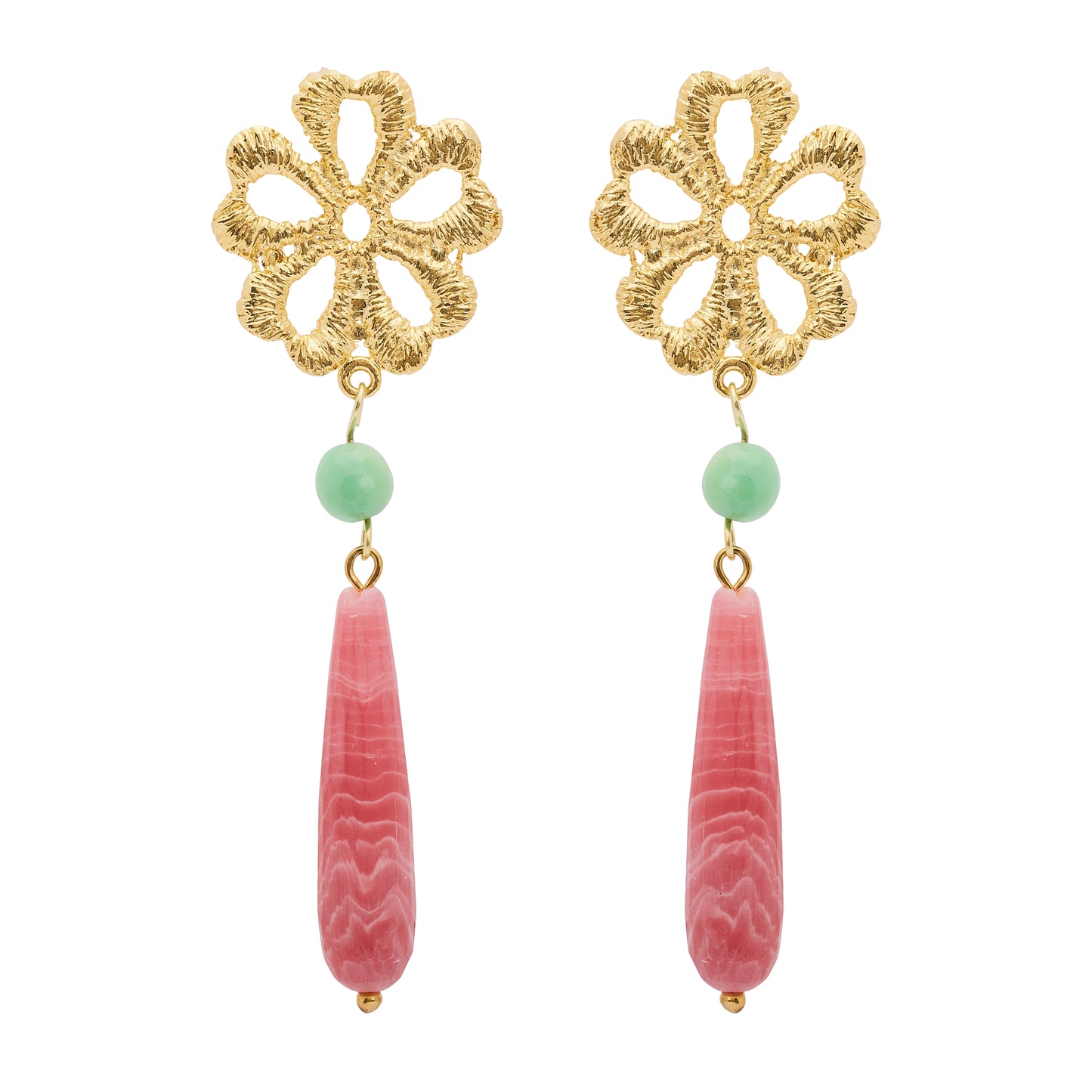 DAHLIA EARRINGS CORAL