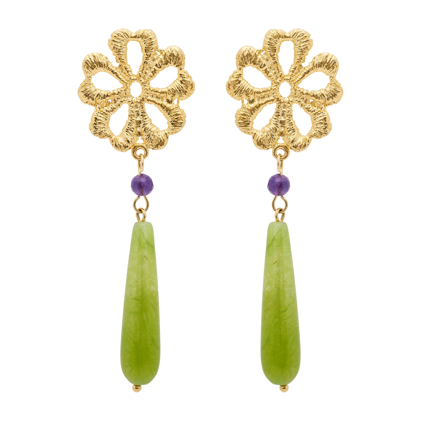 DAHLIA EARRINGS GREEN