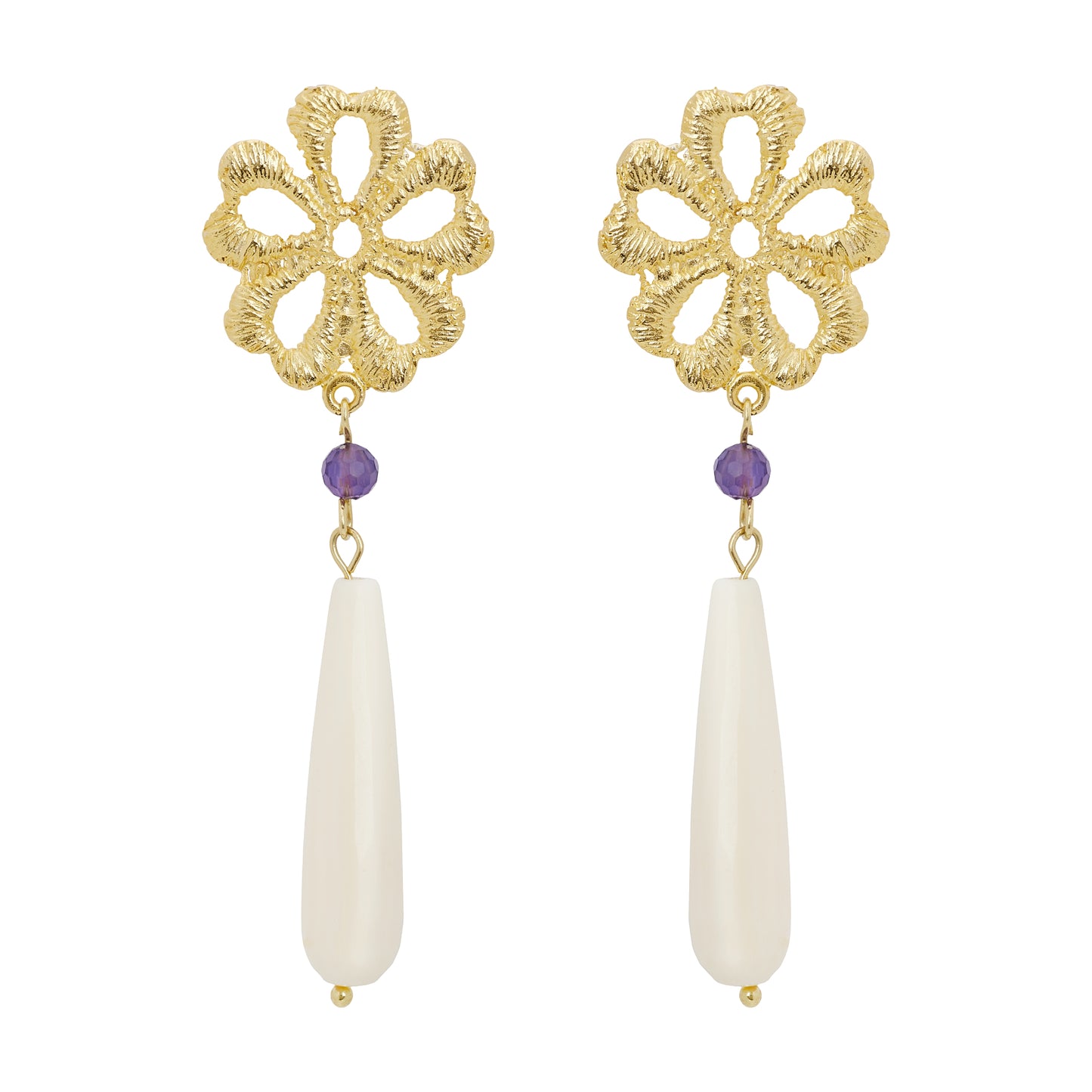 DAHLIA EARRINGS IVORY