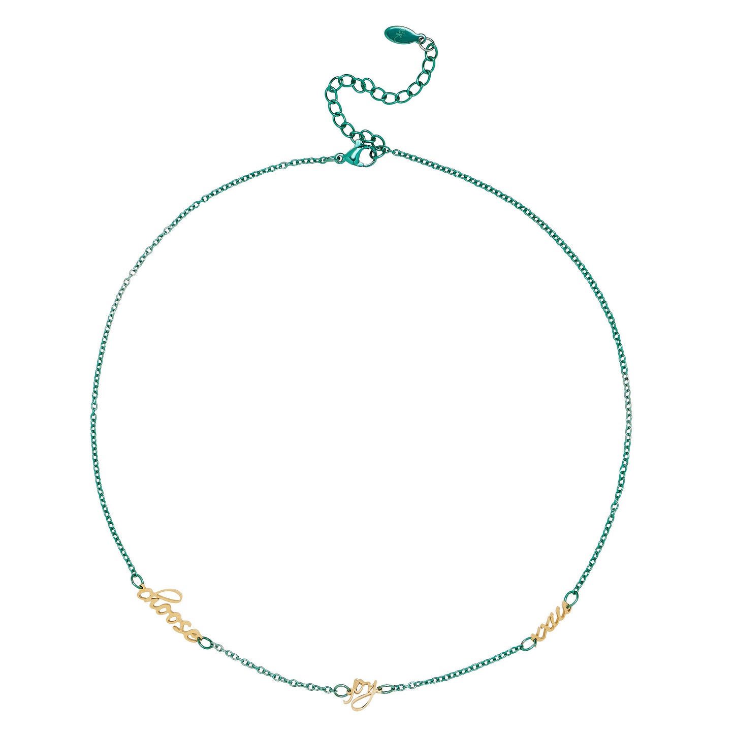 CHOOSE JOY XXIII GREEN NECKLACE