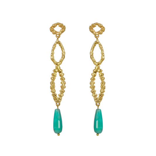 INEZ EARRINGS CHRYSOPRASE