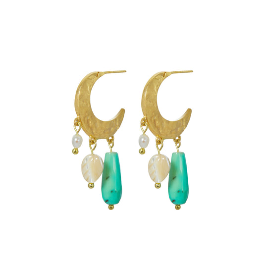 IRIS EARRINGS CHRYSOPRASE