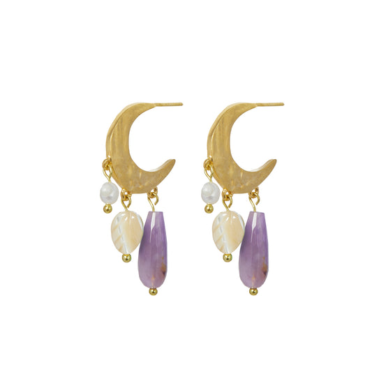 IRIS EARRINGS AMETHYST