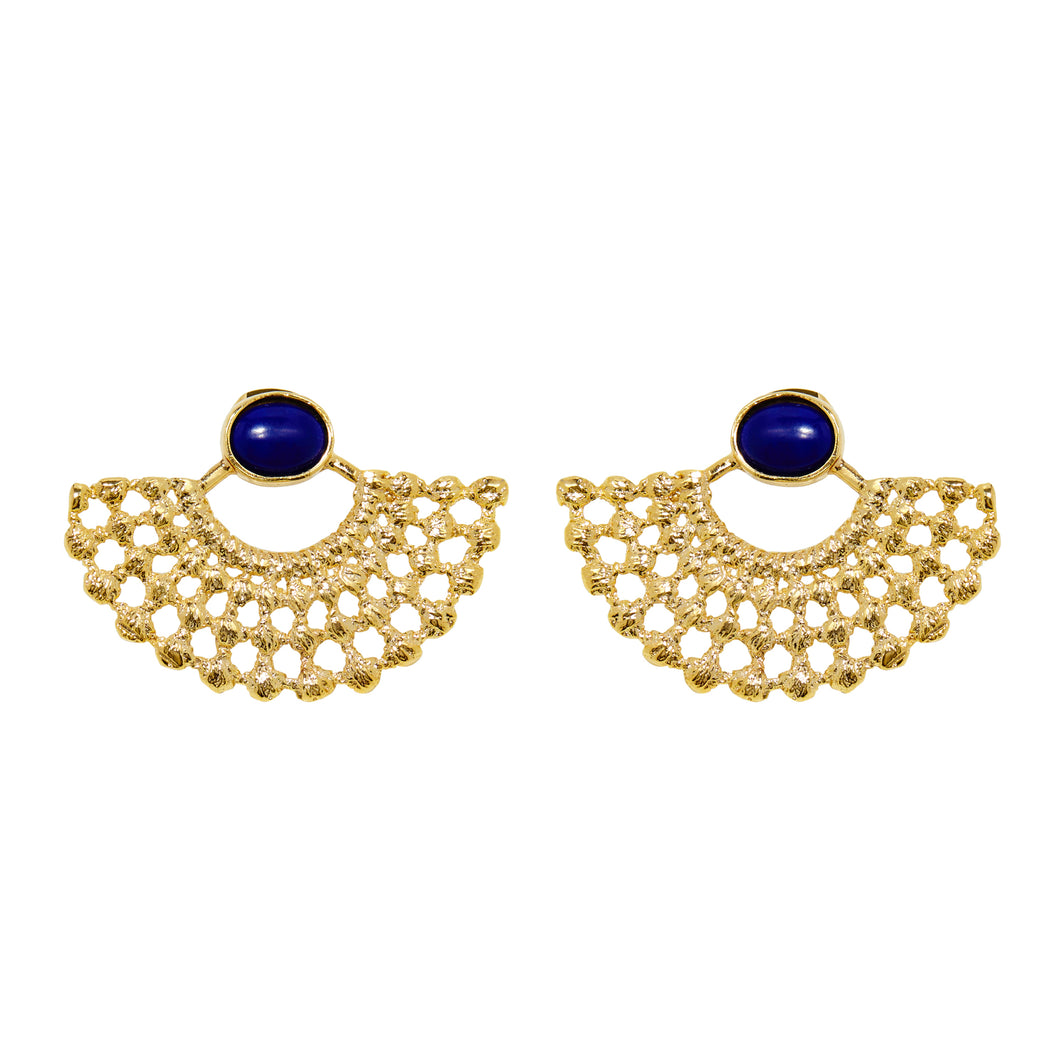 Lydia earrings goldplated lapis lazuli