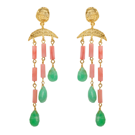 FLORINE EARRINGS CHRYSOPRASE
