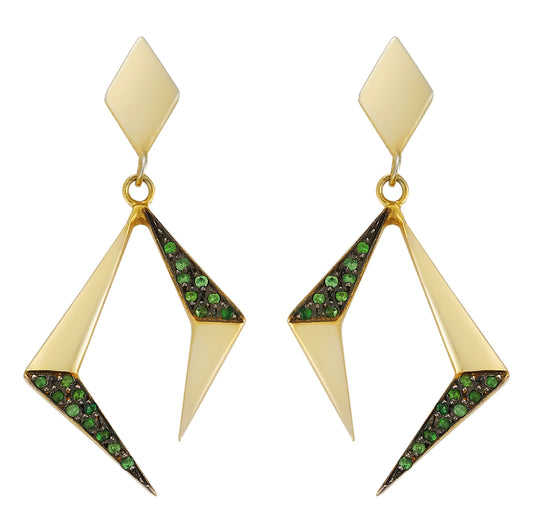 HENAGON GOLD EARRINGS