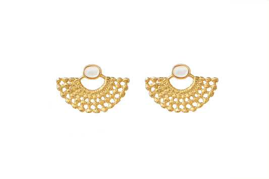 LYDIA GOLD - PEARL EARRINGS