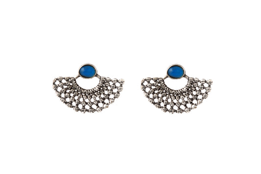 LYDIA OXID - BLUE QUARTZ EARRINGS