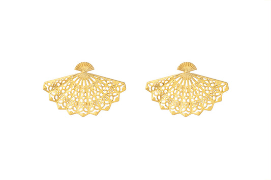 BAROQUE FAN EARRINGS