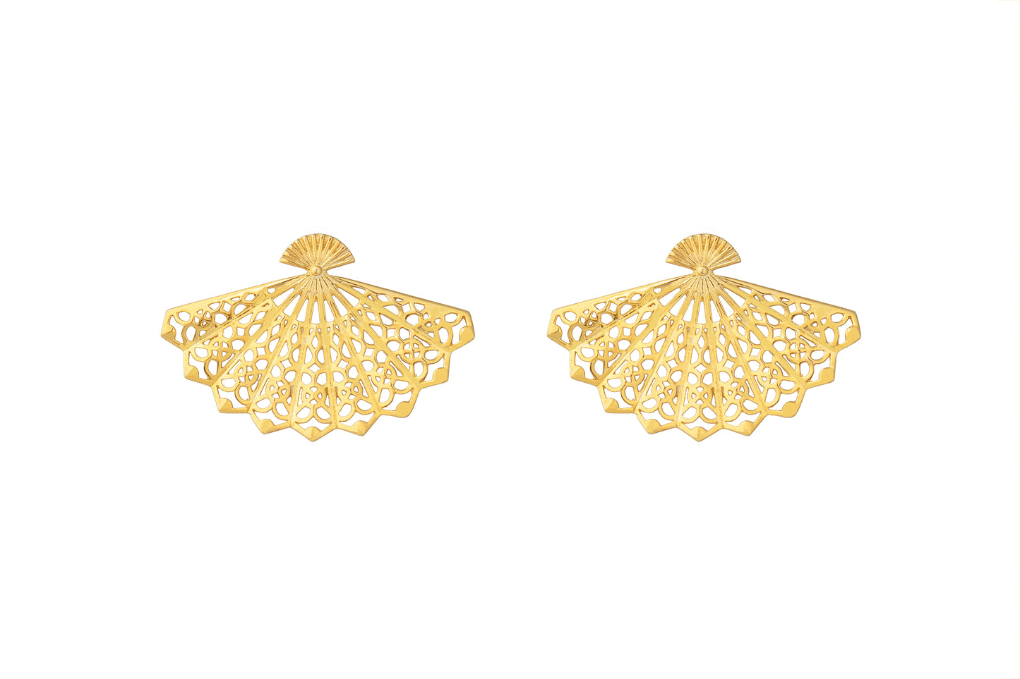 BAROQUE FAN EARRINGS