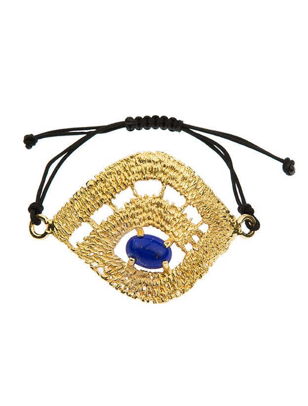 MYSTIQUE GOLD - METALLIC BLUE STONE BRACELET