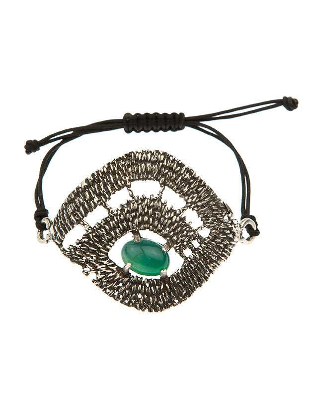 MYSTIQUE OXID - METALLIC GREEN ONYX STONE BRACELET