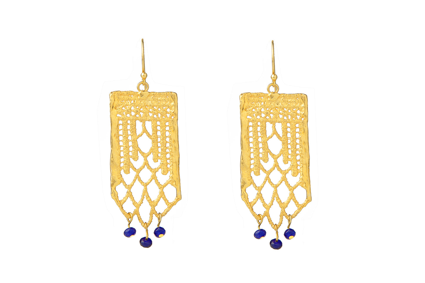 PHOENIX GOLD - BLUE EARRINGS