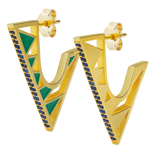 PRISMA GREEN EARRINGS