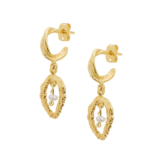 ZINNI HOOPS PEARL